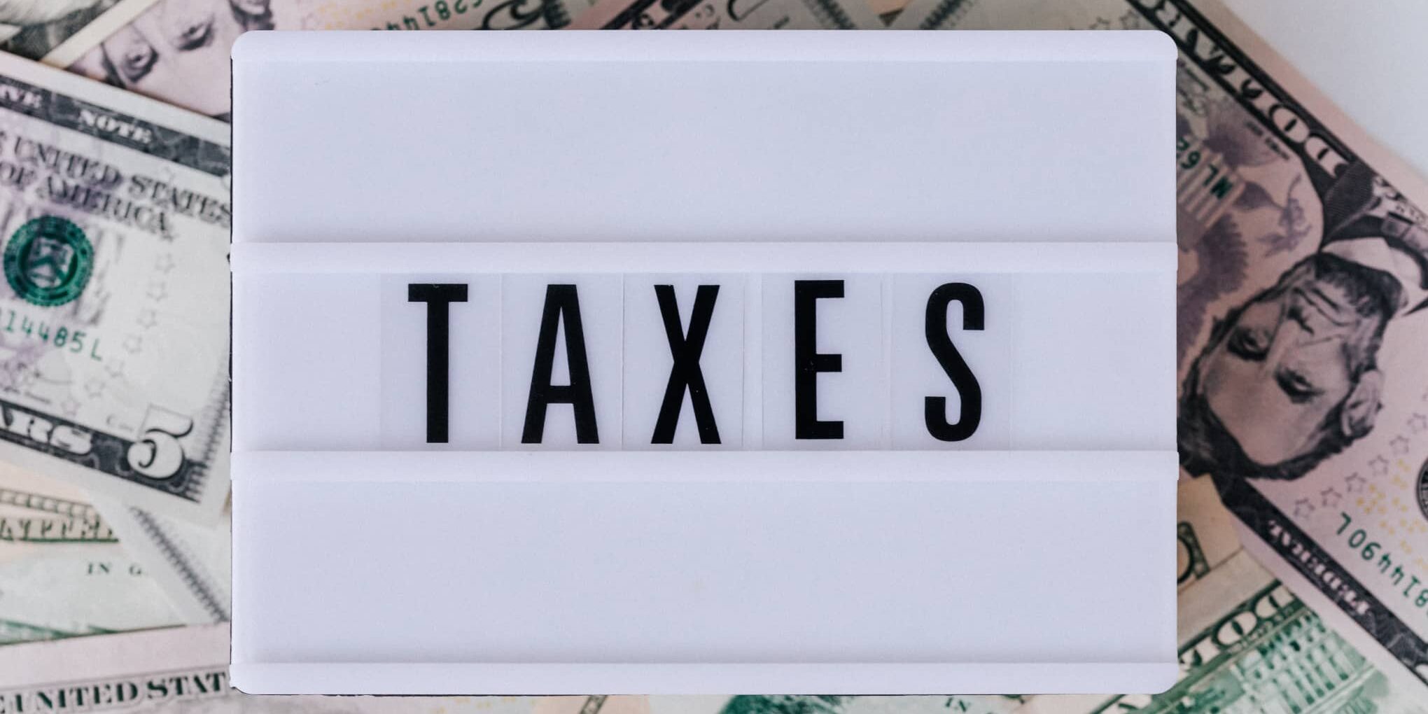 Taxes Light Box